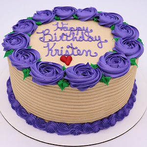 Rosettes On Top Cake