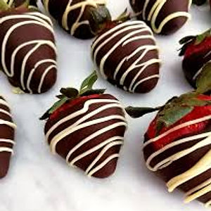 Chocolate Covered with white drizzle