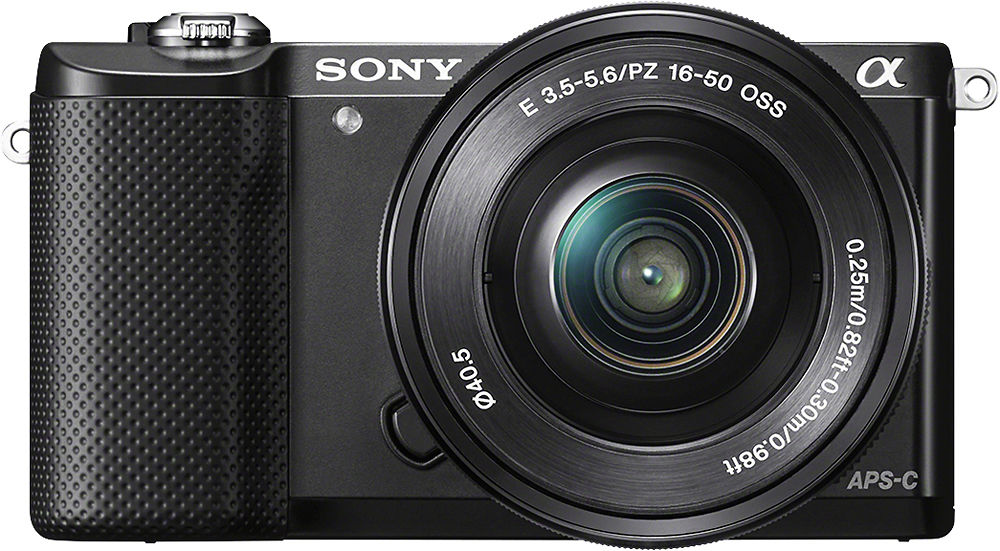 Sony Alpha a5000 Mirrorless Camera with 16-50mm Retractable Lens - Black