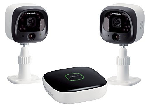Panasonic 4-Channel, 2-Camera Outdoor Wireless Surveillance System - White