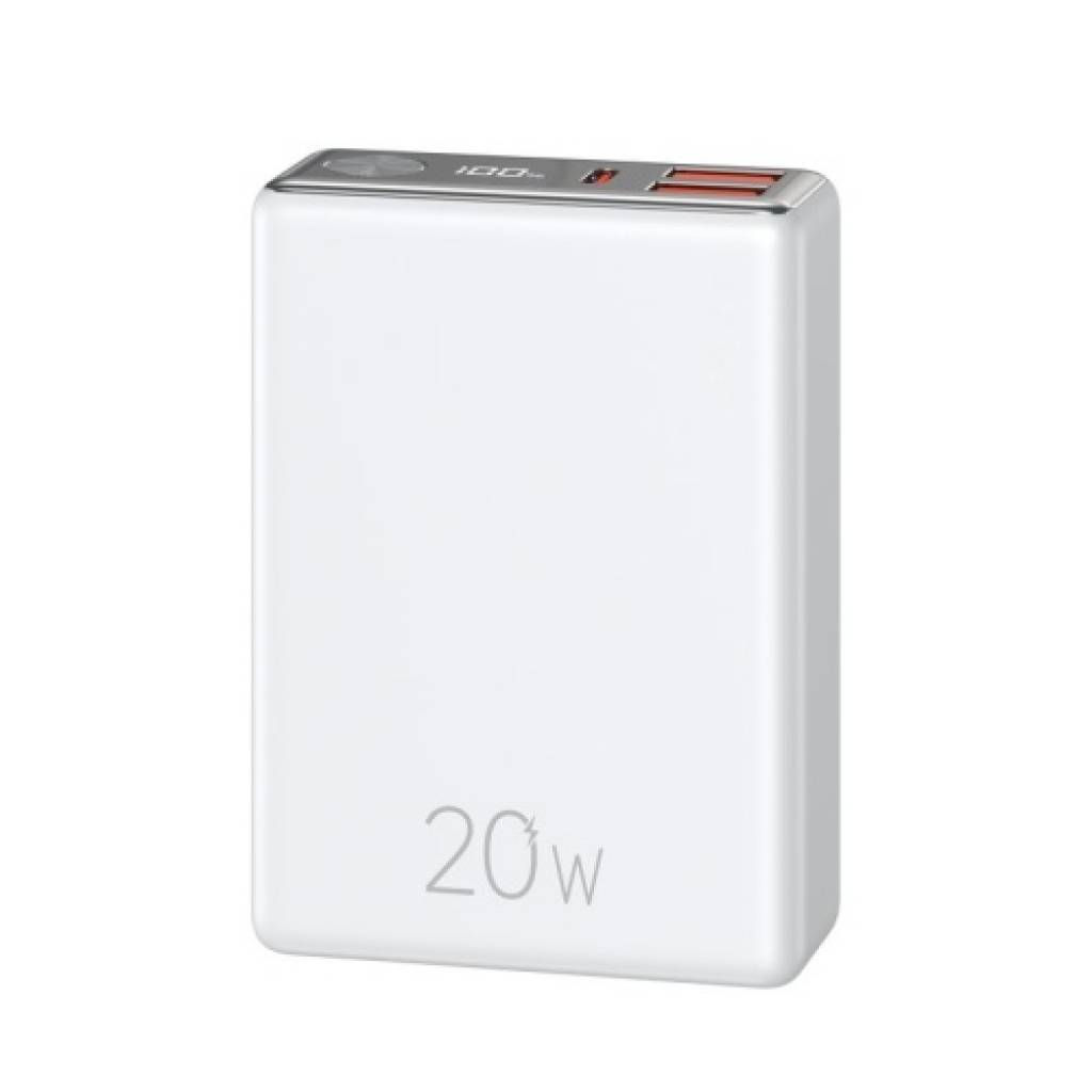 Power Bank 10000mAh PD20W+QC3.0 Carga Rápida Blanco CD192 USAMS