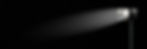 A tall black stand light that shine through 