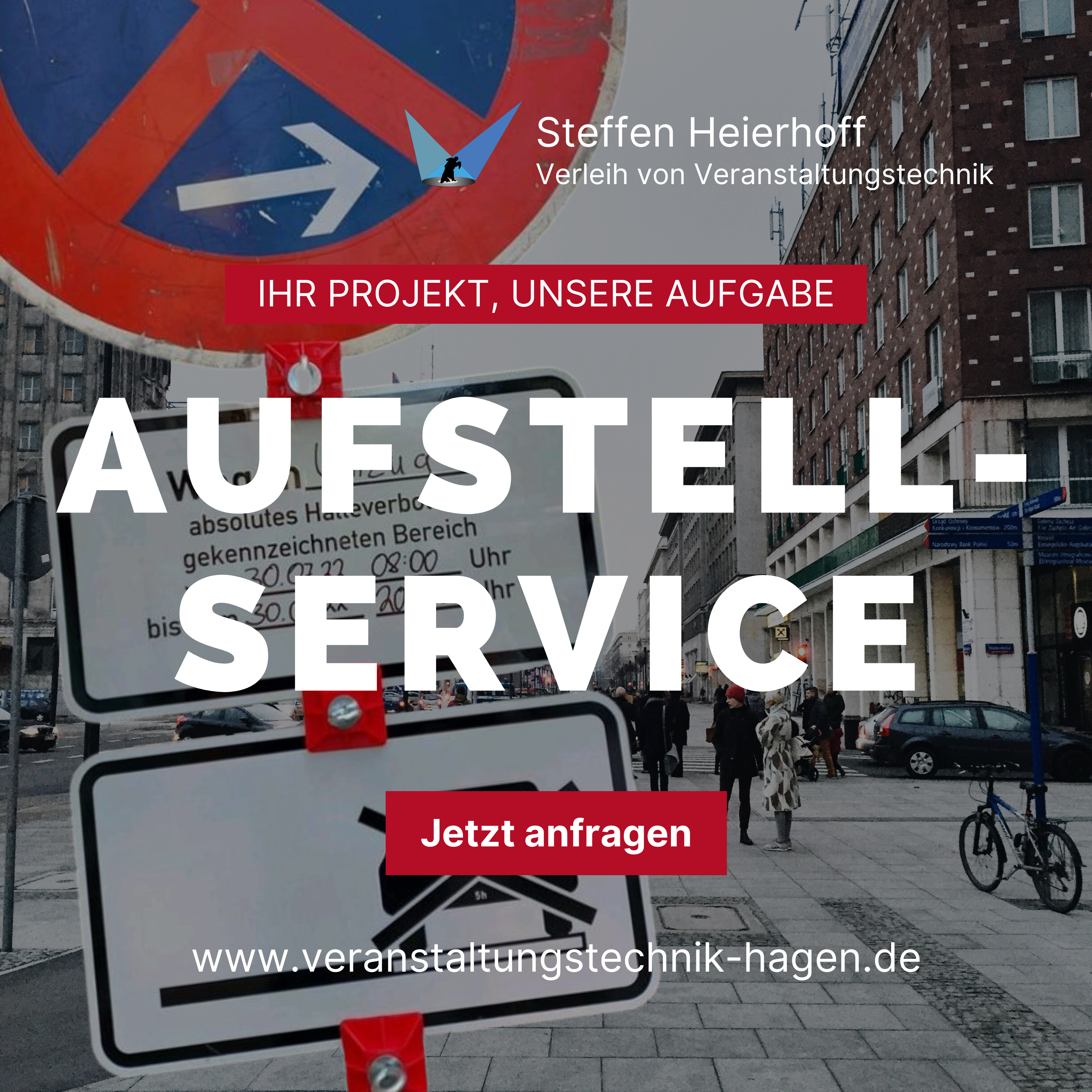 Aufstellservice für Halteverbotsschilder