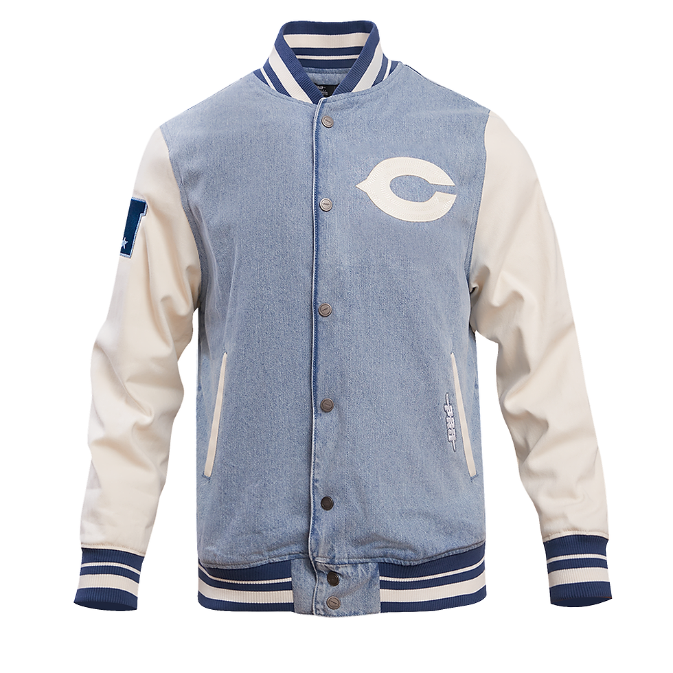 Pro Standard Chicago Bears Denim Varsity Blues Jacket