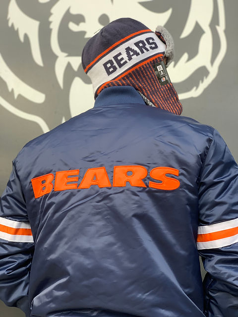 Chicago Bears Starter Primary Logo Navy Blue Starter Jacket