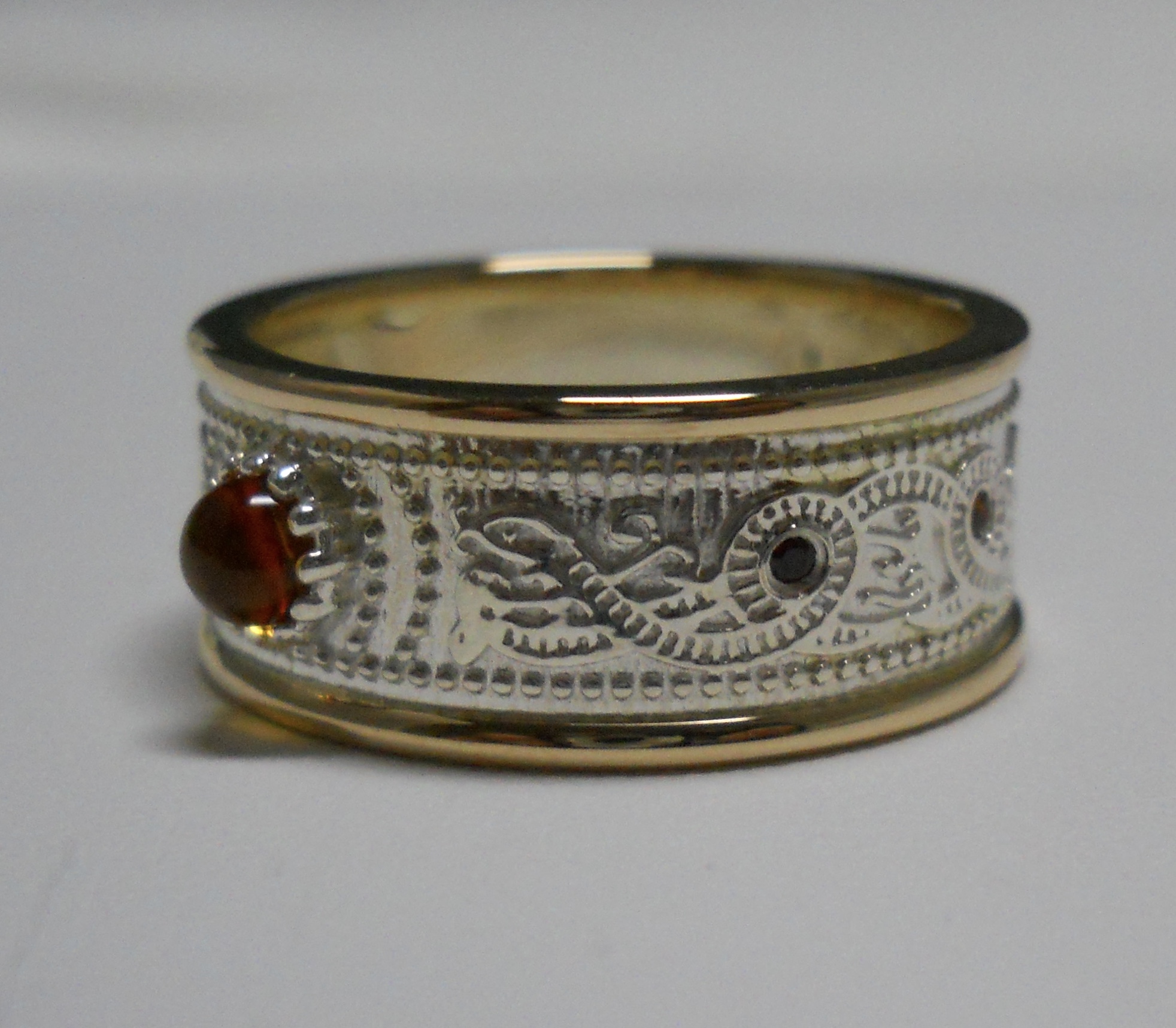Two-tone Gold Gemstone Ring