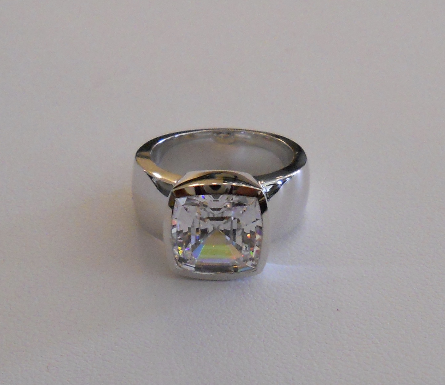 White Gold CZ Ring