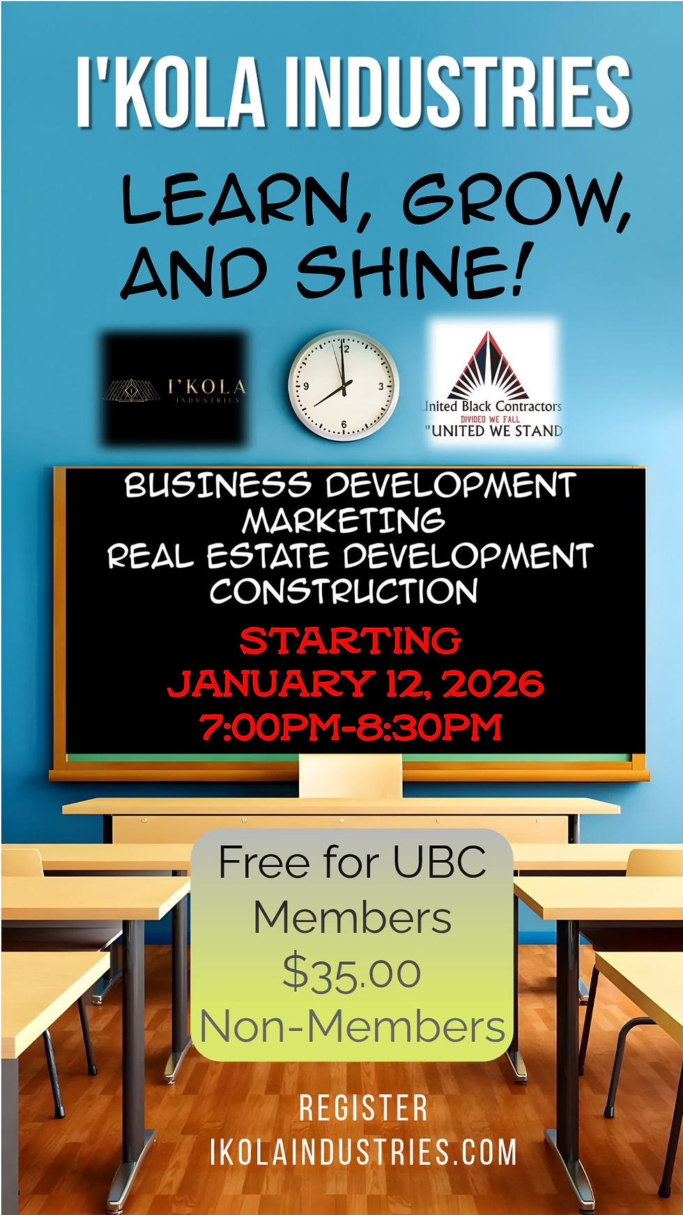 Marketing, Business Development, Construction Classes