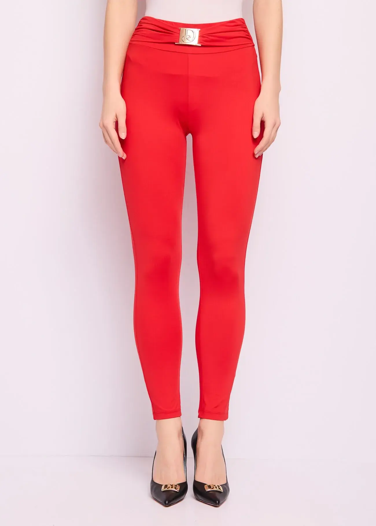 Pantaloni  con fibbia logata