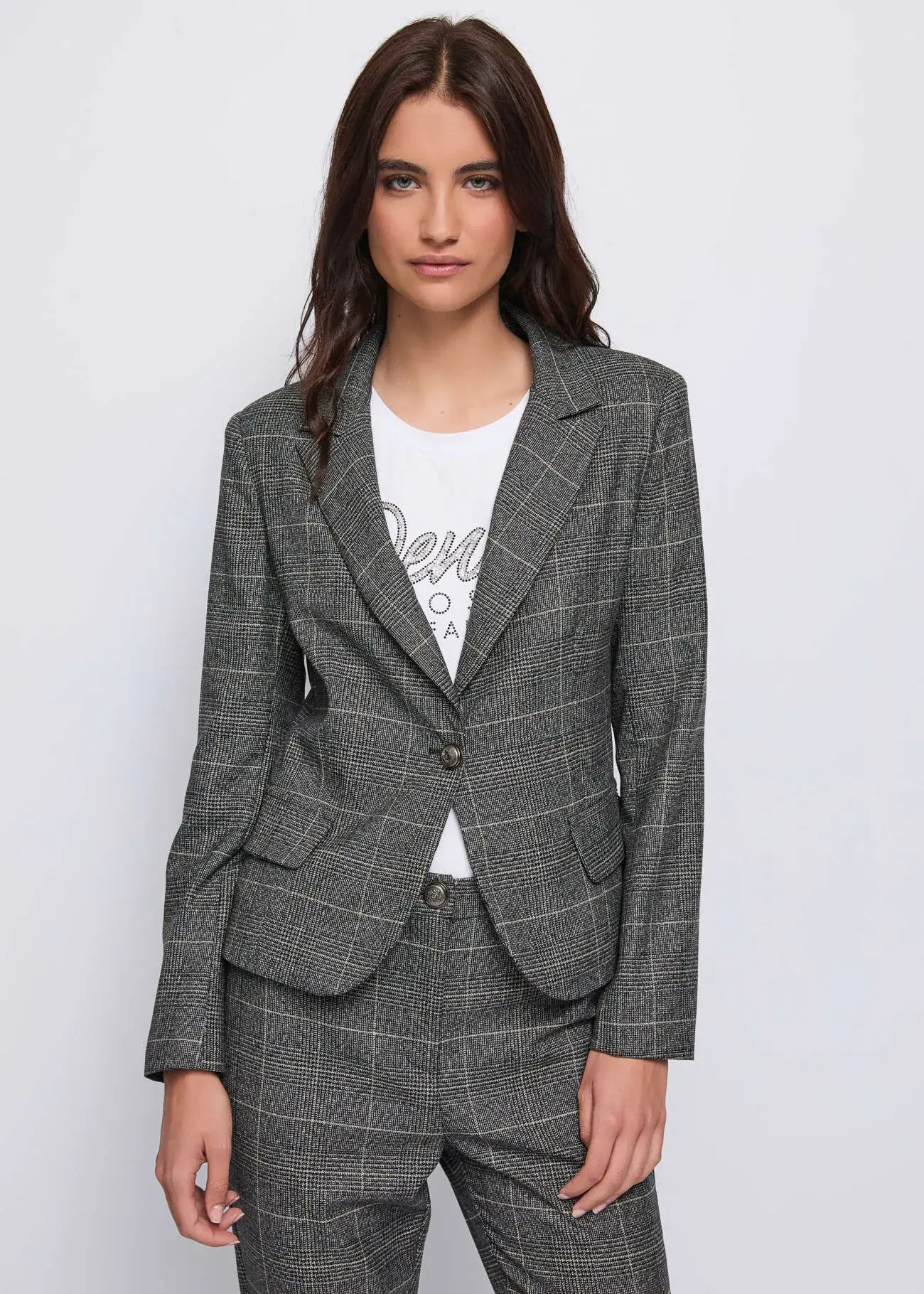 Blazer grigio elasticizzato