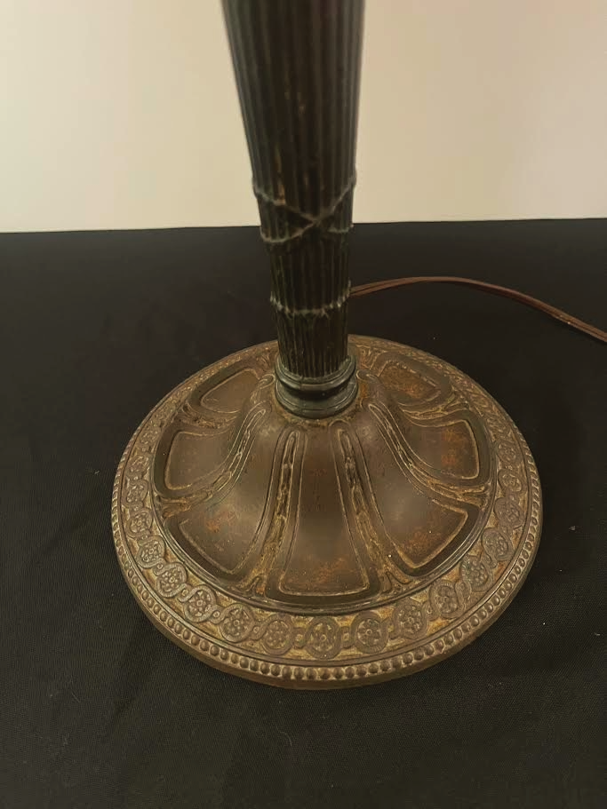 Thumbnail: 8 Panel 2 Tone Slag Glass Lamp