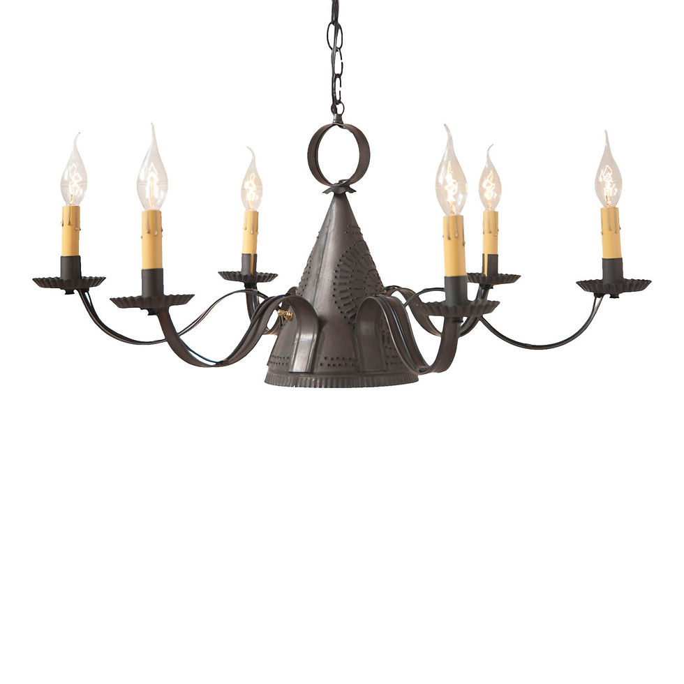6-Arm Madison Hand Made Chandelier in Kettle Black
