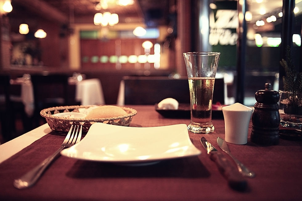 Tischdekoration im Restaurant