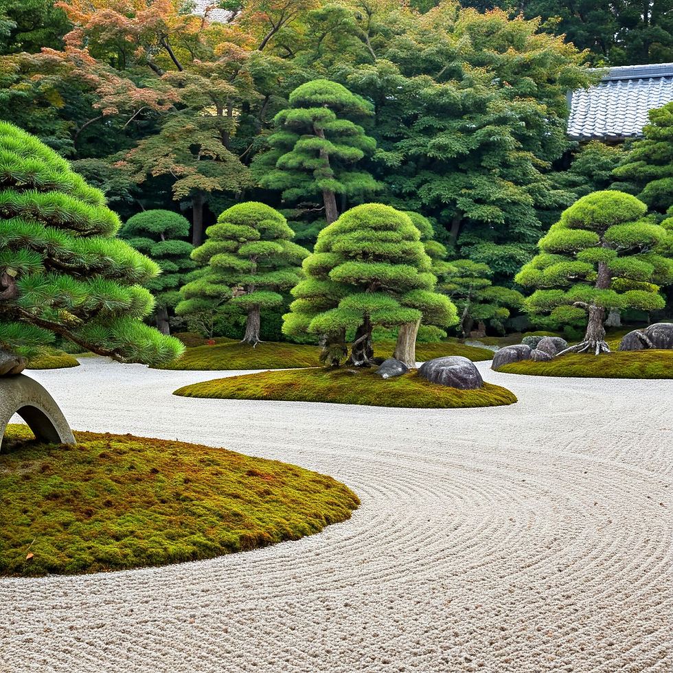 Jardim japonês. Foto IA