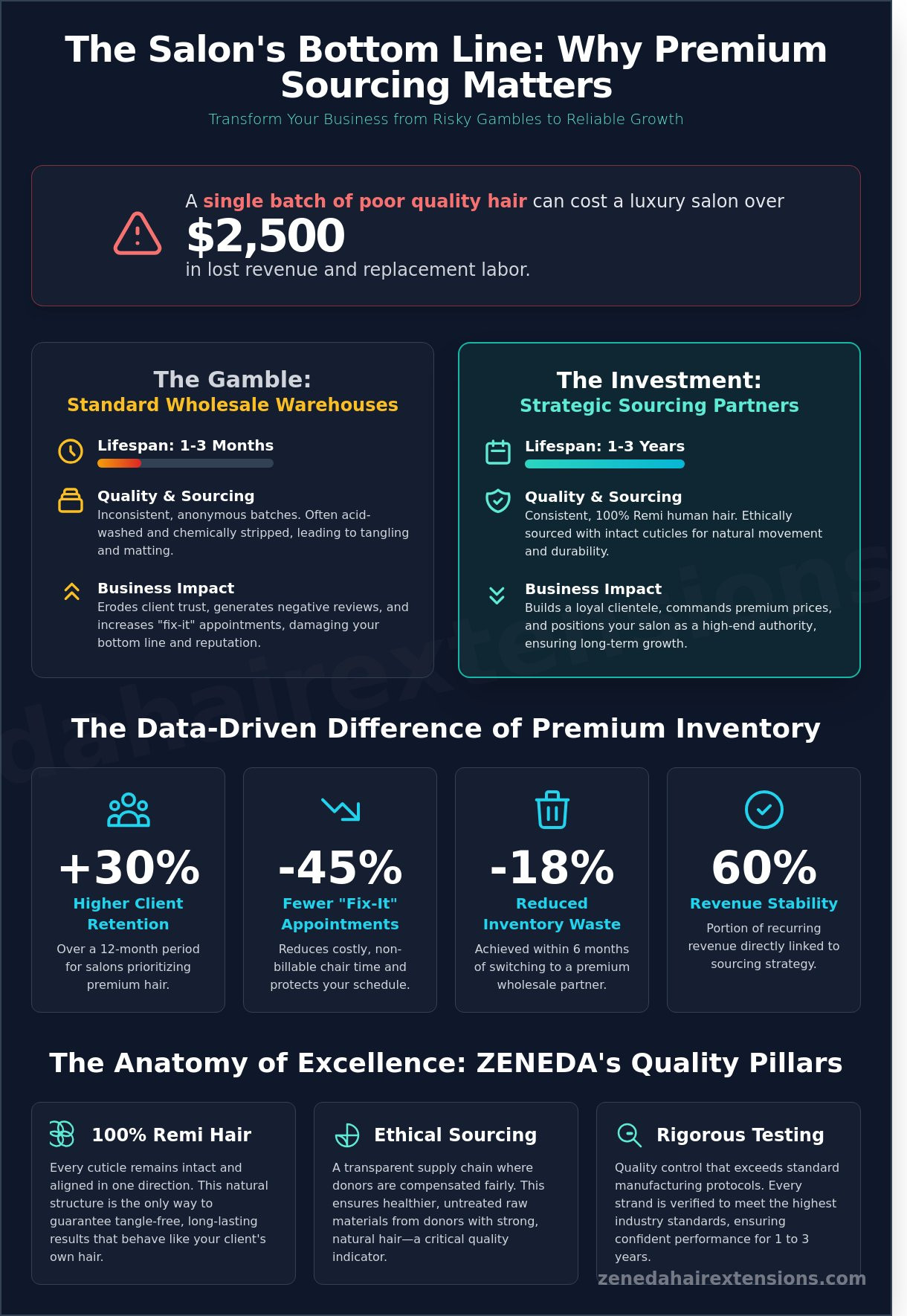 Wholesale hair supplies infographic - visual guide