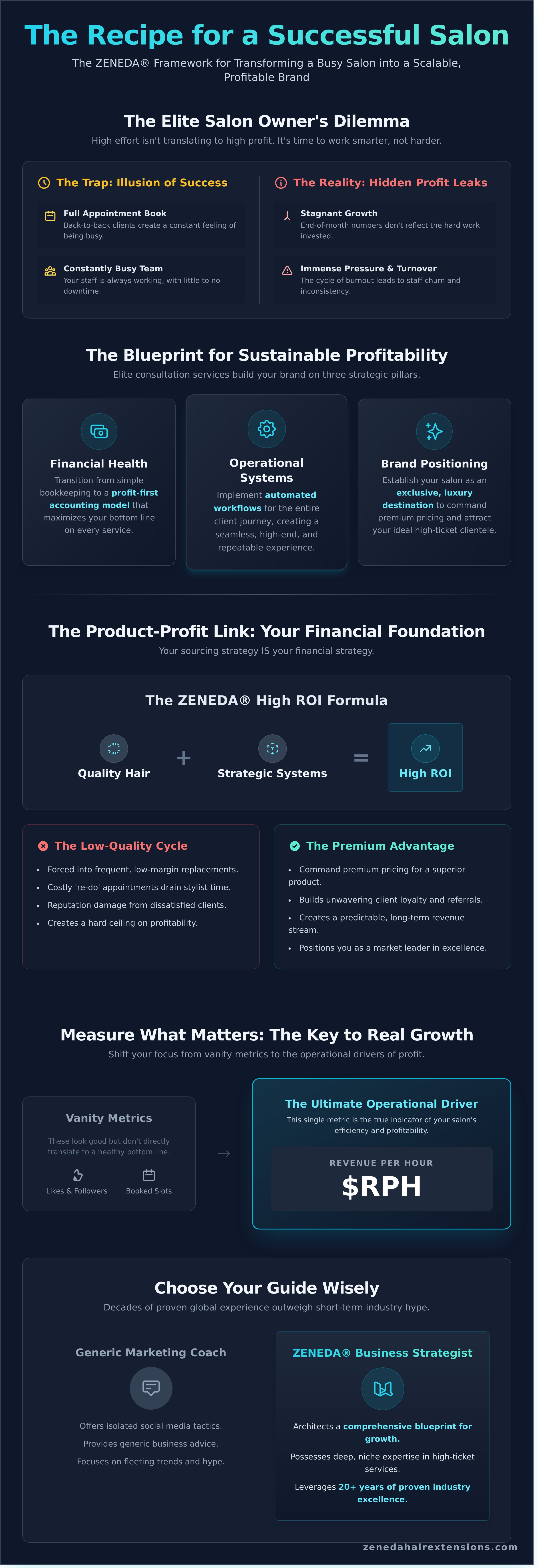 Salon business consultation services infographic - visual guide