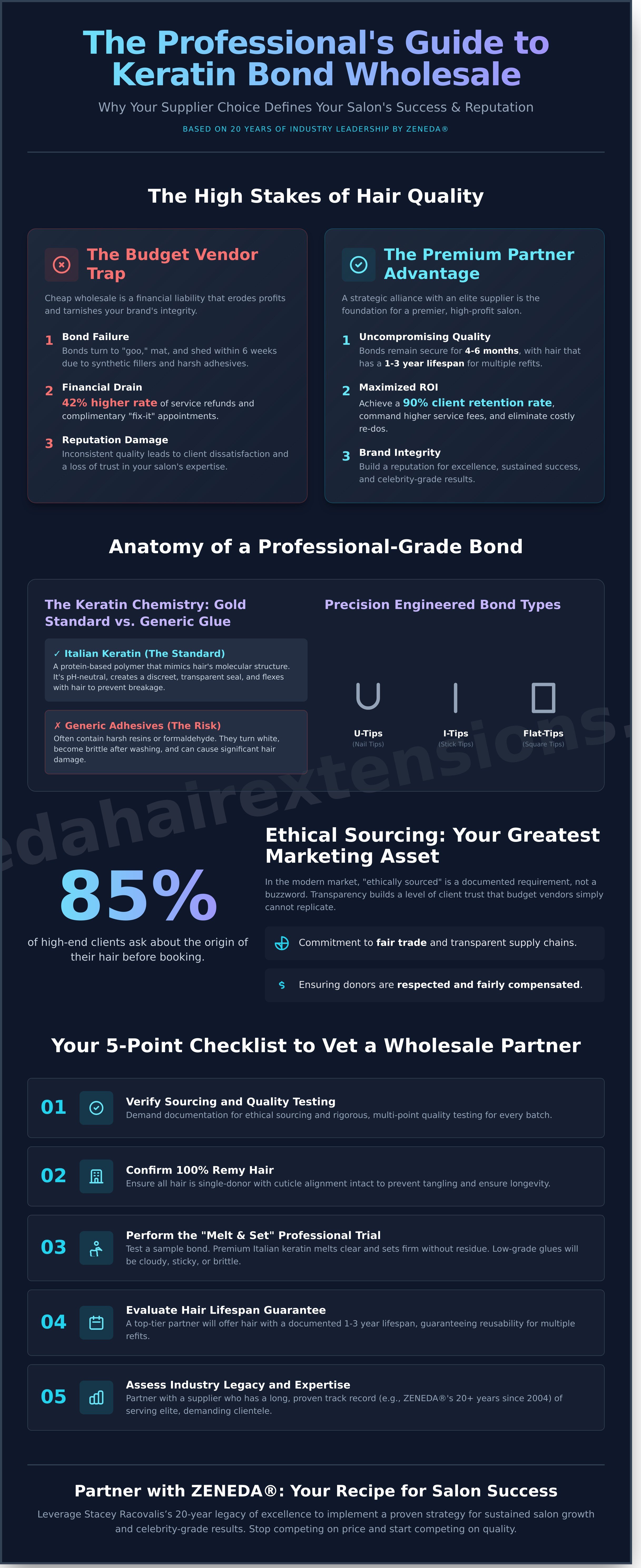Keratin bond wholesale infographic - visual guide