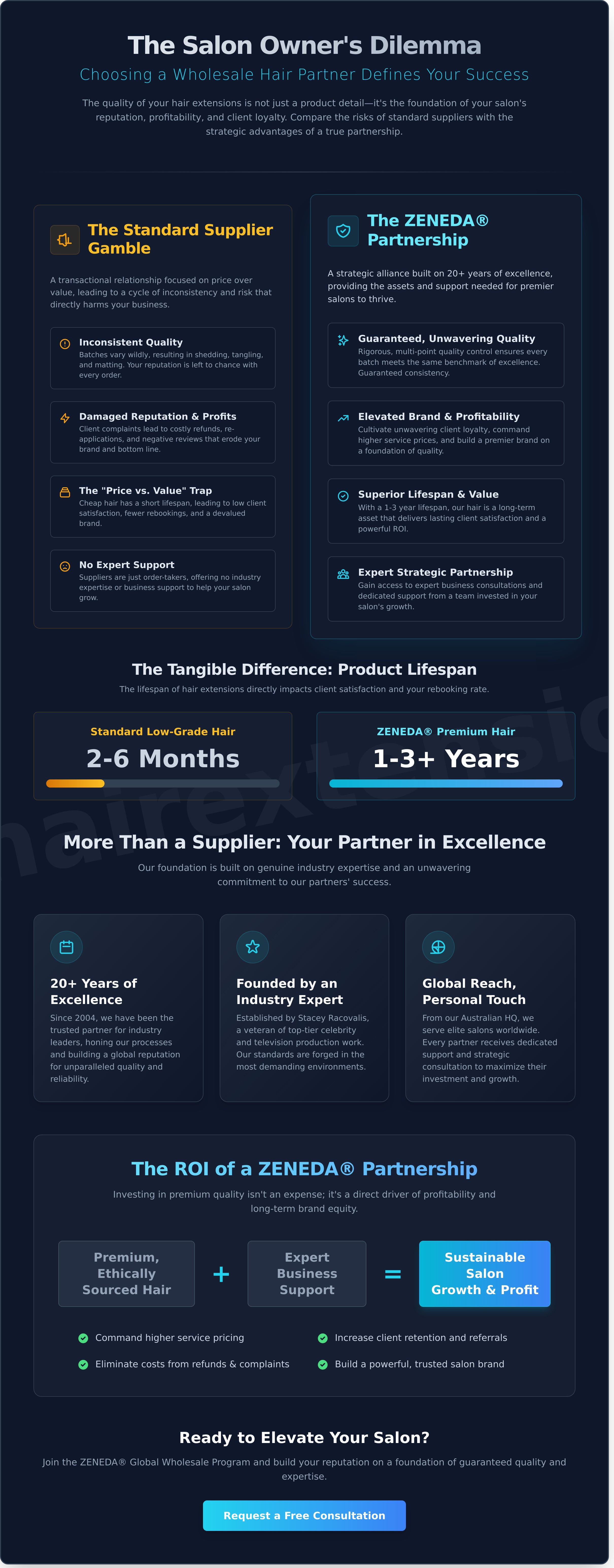 Wholesale hair extensions infographic - visual guide