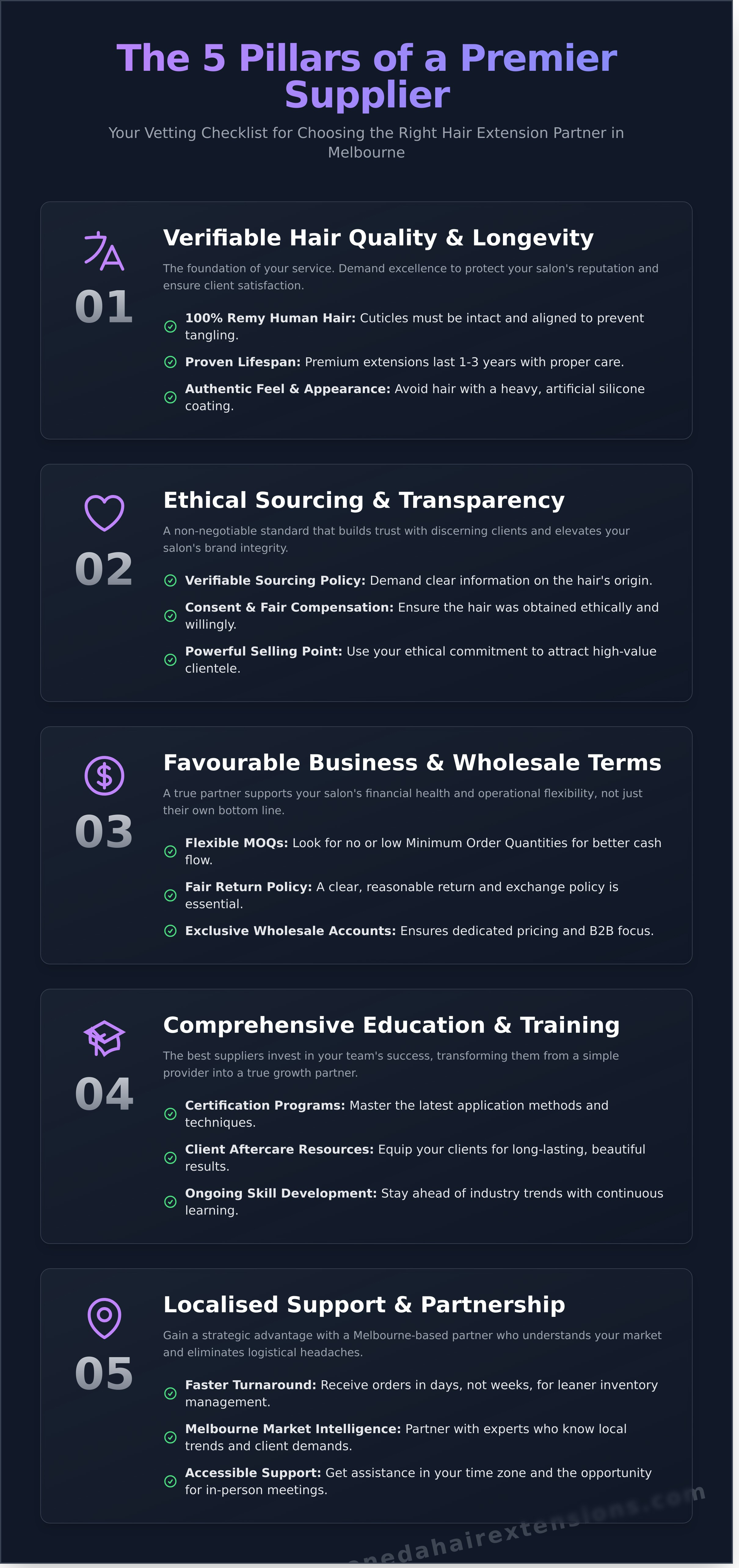 Hair extension suppliers melbourne infographic - visual guide