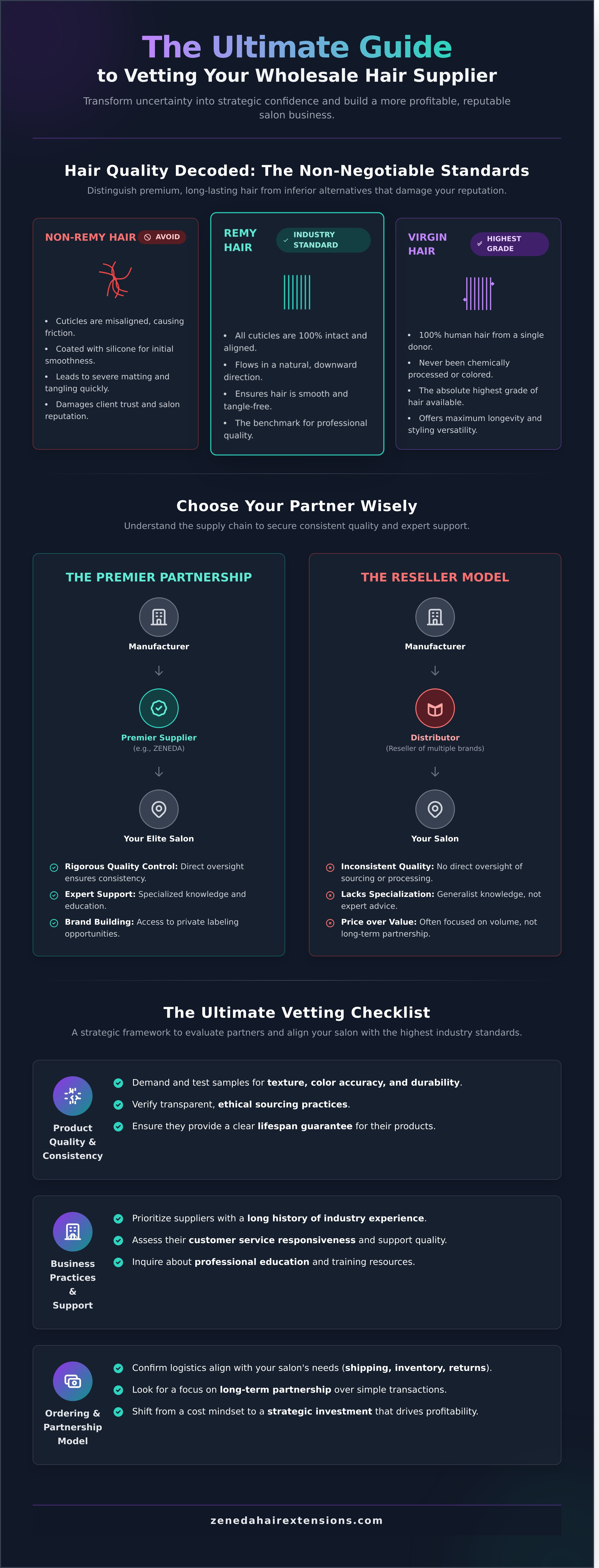 Hair wholesale infographic - visual guide