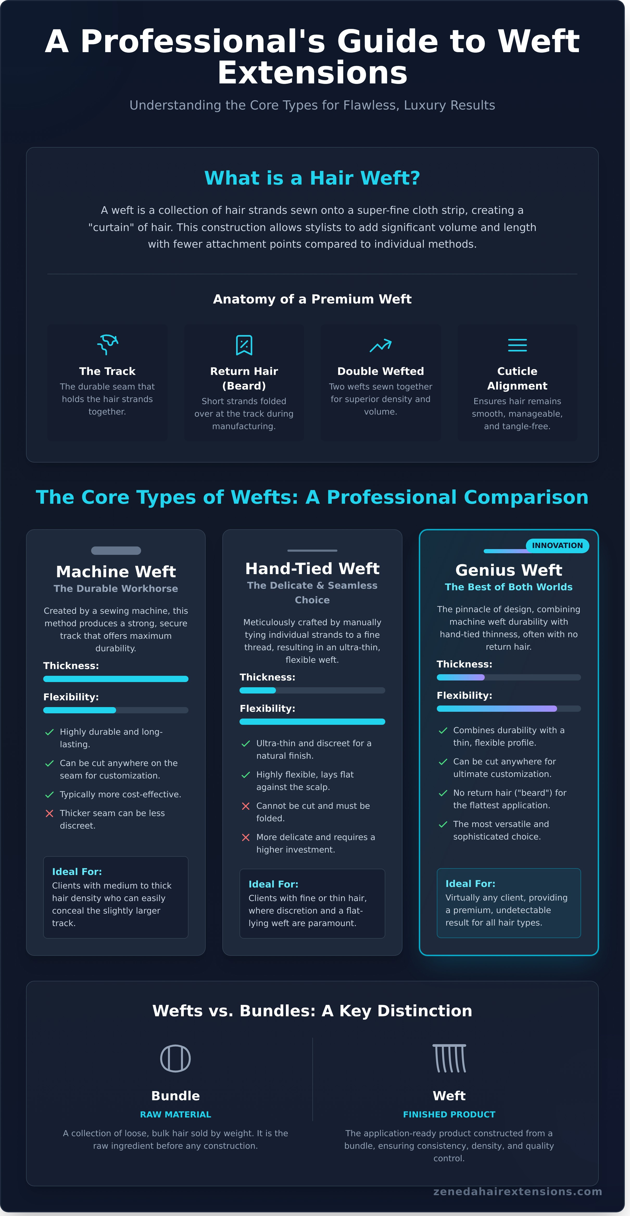 Weft extensions infographic - visual guide