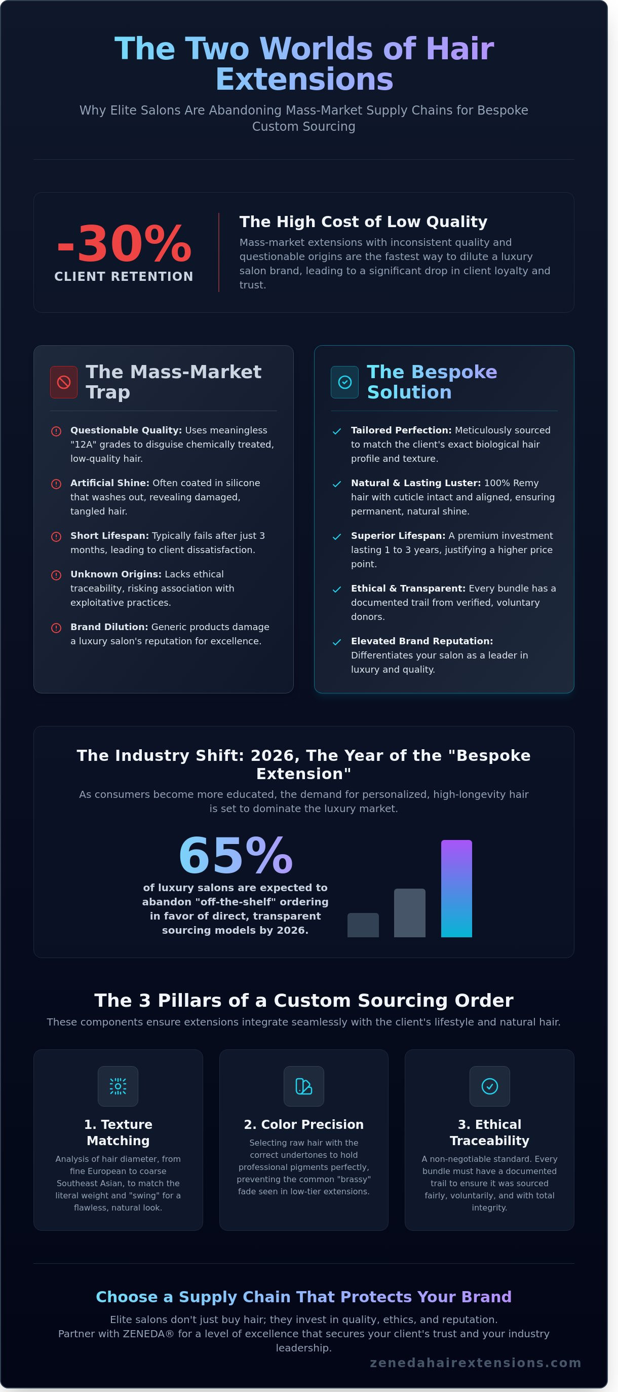 Custom hair sourcing infographic - visual guide