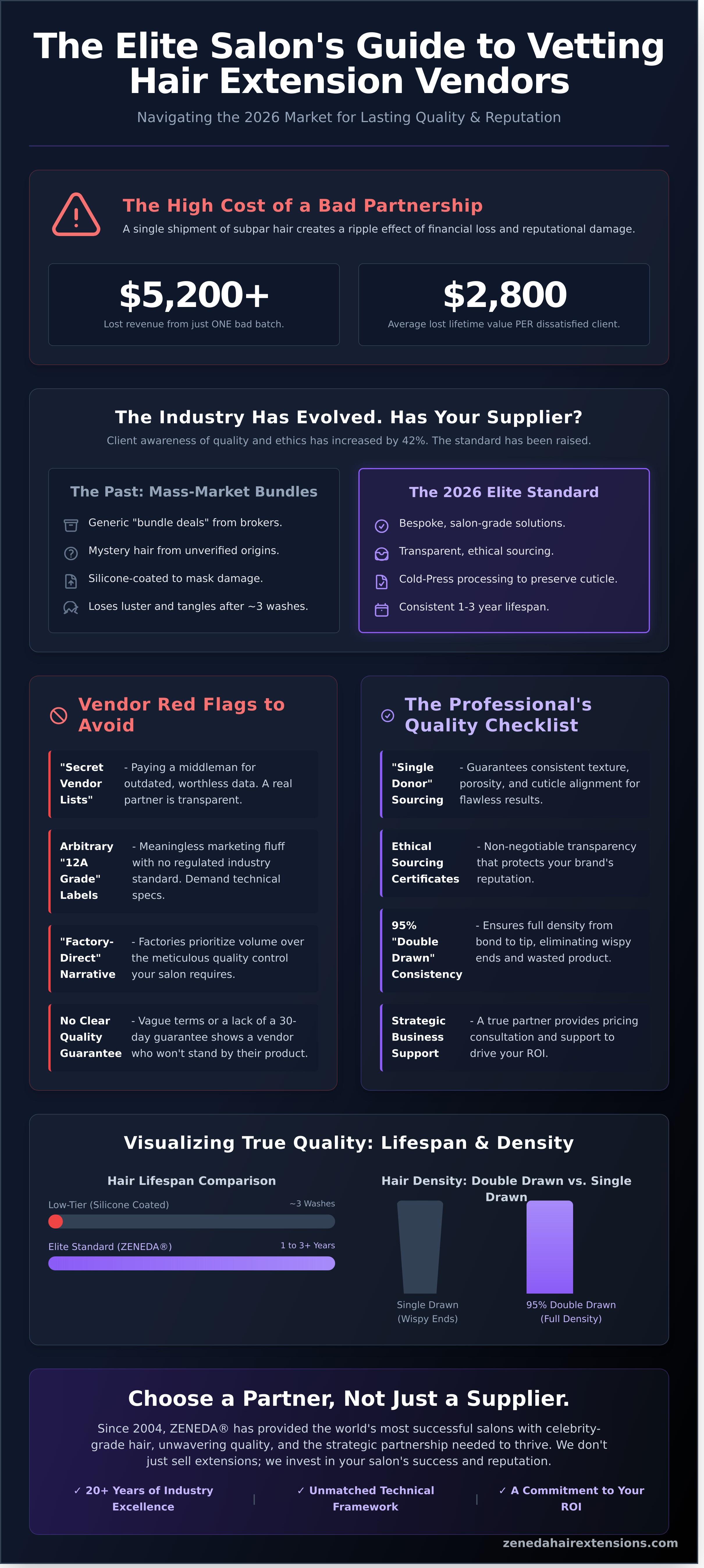 Hair extension vendors infographic - visual guide