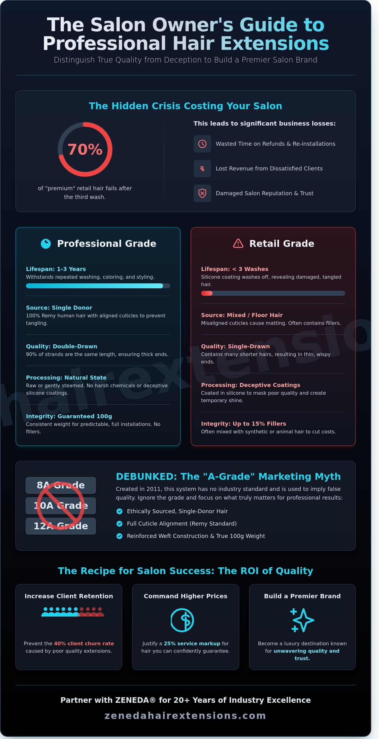 Human hair bundles infographic - visual guide