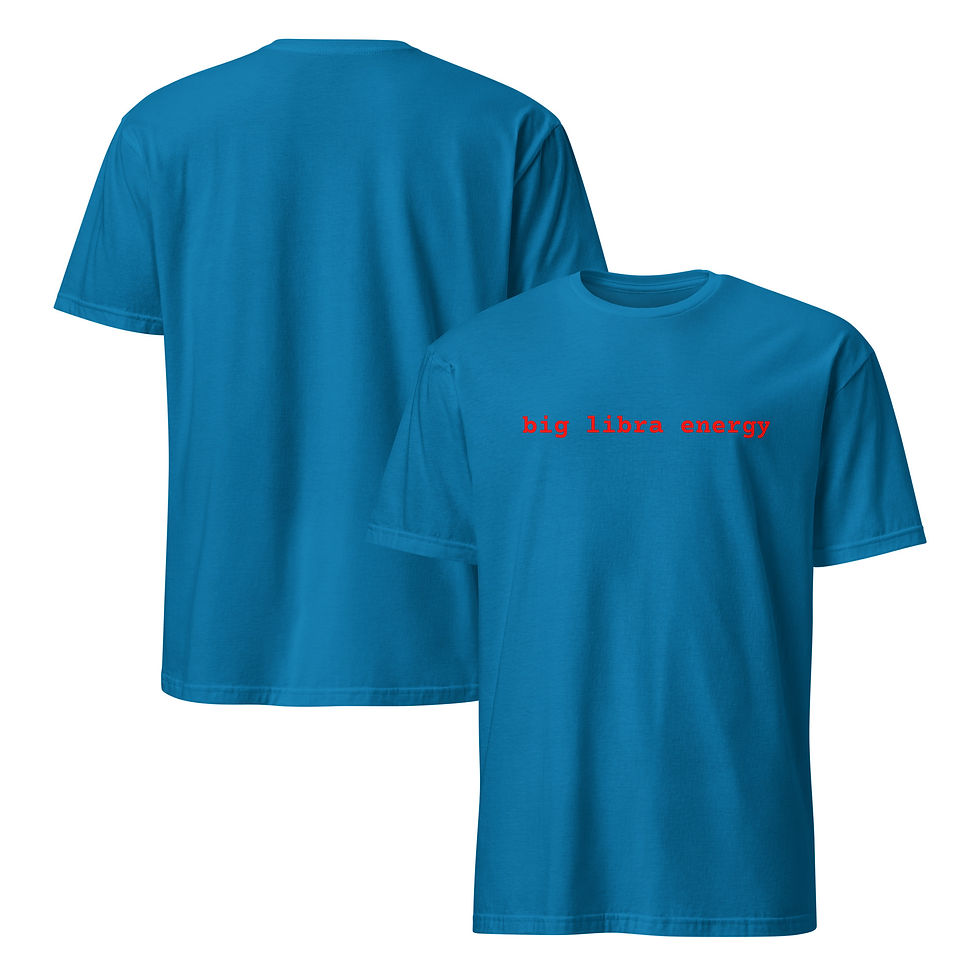 Thumbnail: "big libra energy" red font Short-Sleeve Unisex T-Shirt