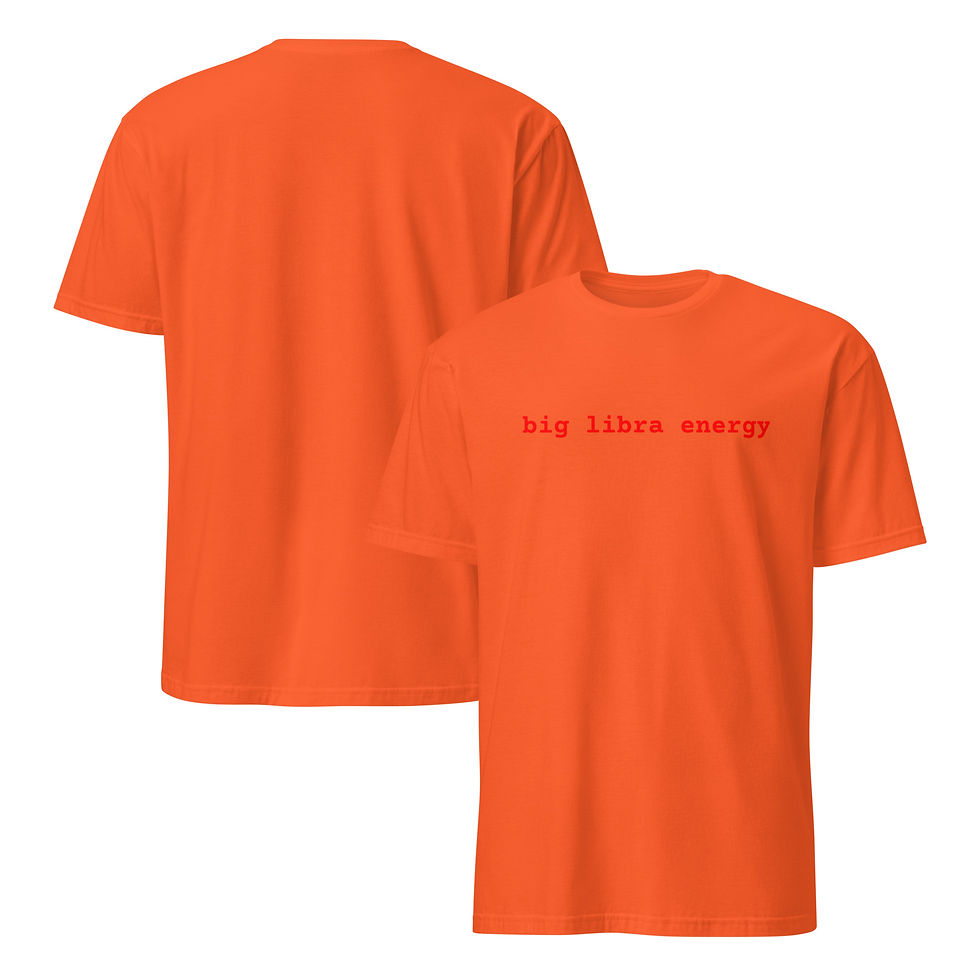 Thumbnail: "big libra energy" red font Short-Sleeve Unisex T-Shirt