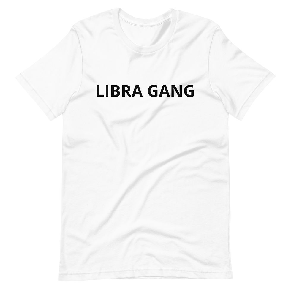 Thumbnail: "LIBRA GANG" WHITE Unisex staple eco t-shirt