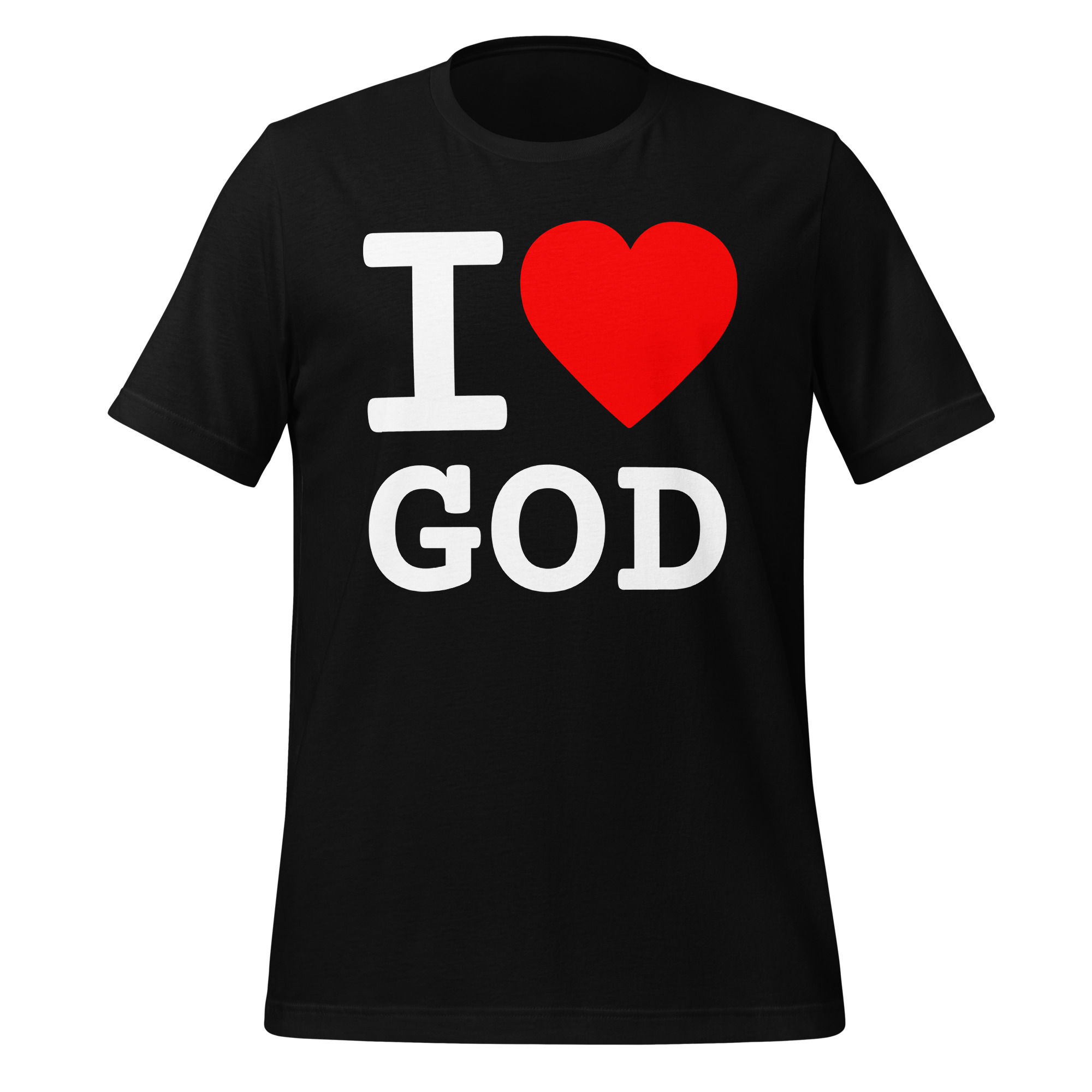 "I HEART GOD" BLK Unisex staple eco t-shirt