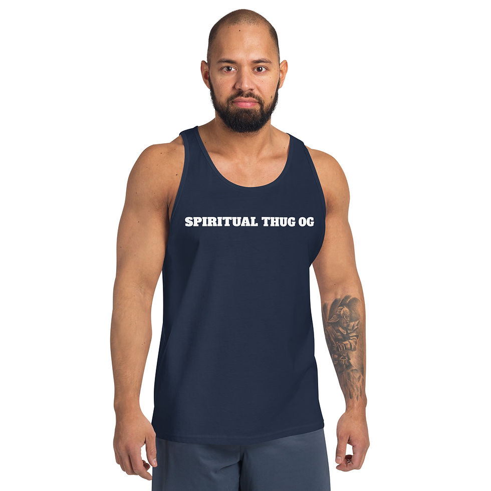 Thumbnail: "SPIRITUAL THUG OG" (Whte Font) Men's Tank Top