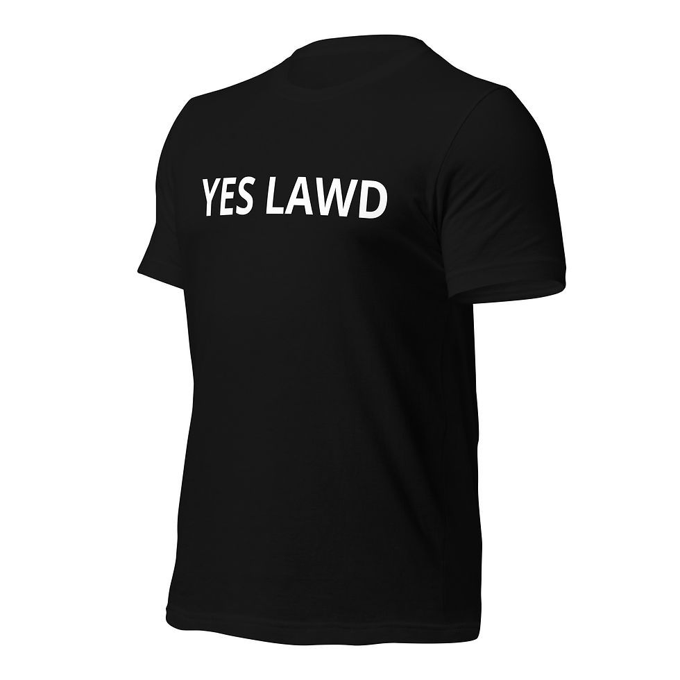 Thumbnail: "YES LAWD" BLK Unisex staple eco t-shirt