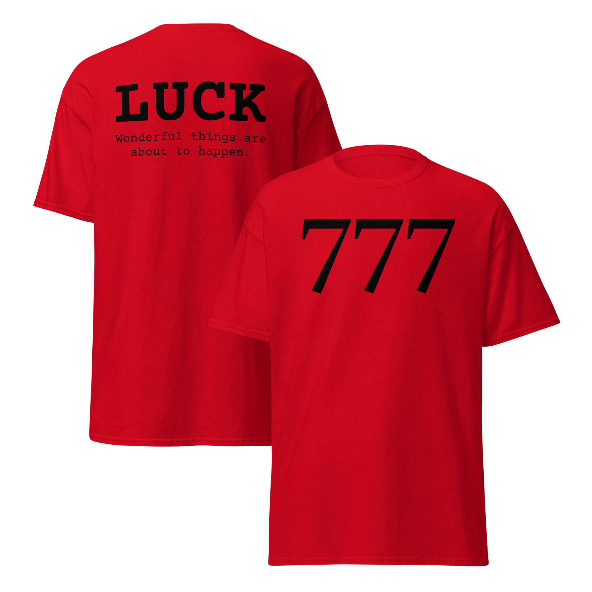 "777" (Blk Font) Unisex classic tee