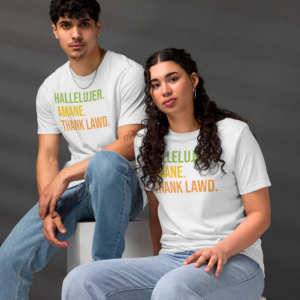 Thumbnail: 'Hallelujer Amane Thank Lawd' Unisex staple eco t-shirt