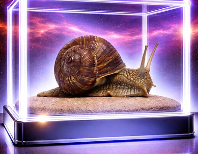 חילזון – רכיכה יבשתית בעלת קונכייה ספירלית Snail – a terrestrial mollusk with a spiral she