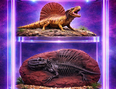 דימטרודון – טורף קדום עם מפרש גב Dimetrodon – an ancient predator with a dorsal sail