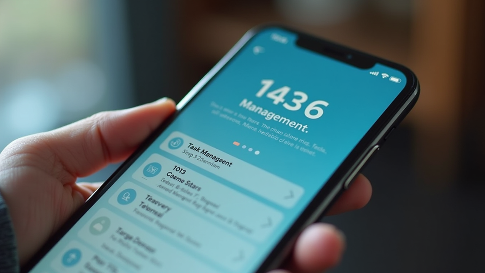 Close-up view of a smartphone screen showing a task management app