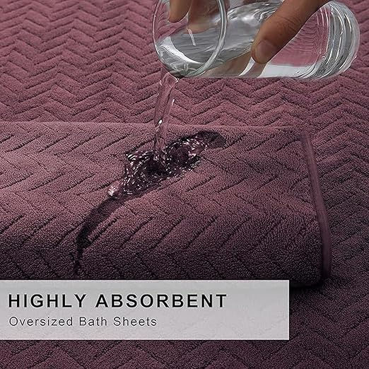 Thumbnail: 6 Pcs Bath Towels Set - 4 Bath Towels - 2 Towel / Brown