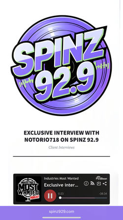 Notorio718 Spinz 92.9 Radio Interview