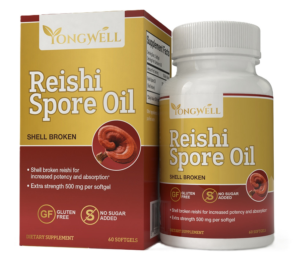Reishi Spore Oil Shell Broken Extra Strength 500mg (60 Softgels)
