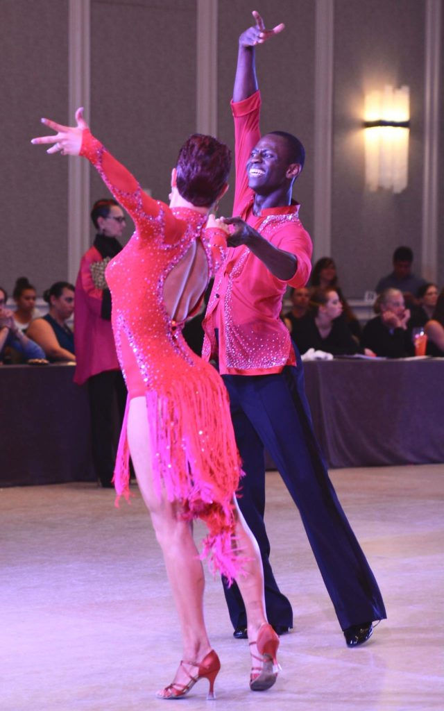 Trish and Abe dancing the Bolero basic
