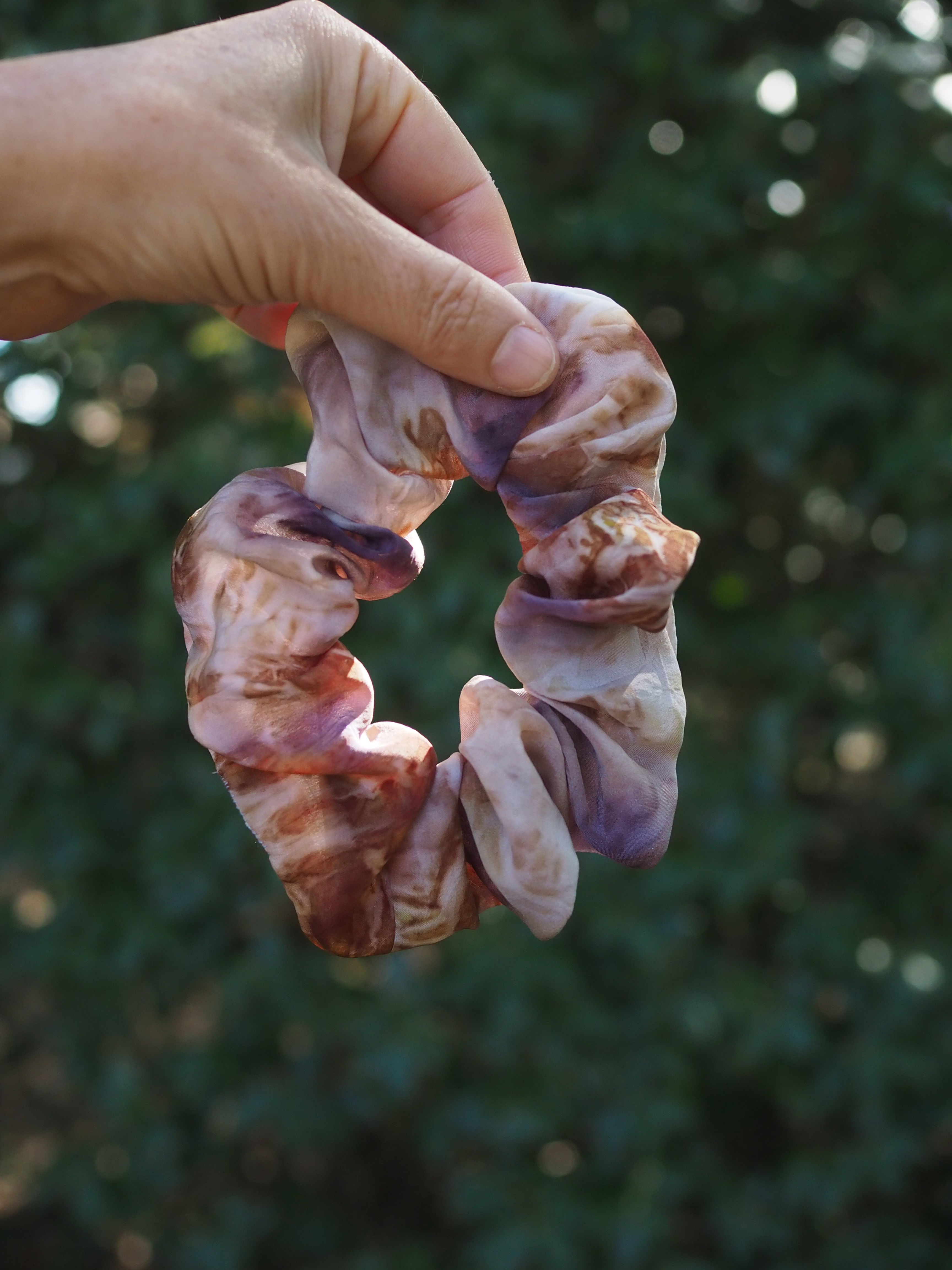 chouchou soie femme violet