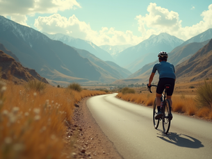 Traveler cycling through the Sacred Valley of Peru during a sustainable travel experience, exploring the Andes through eco-friendly adventure tourism and responsible travel practices.