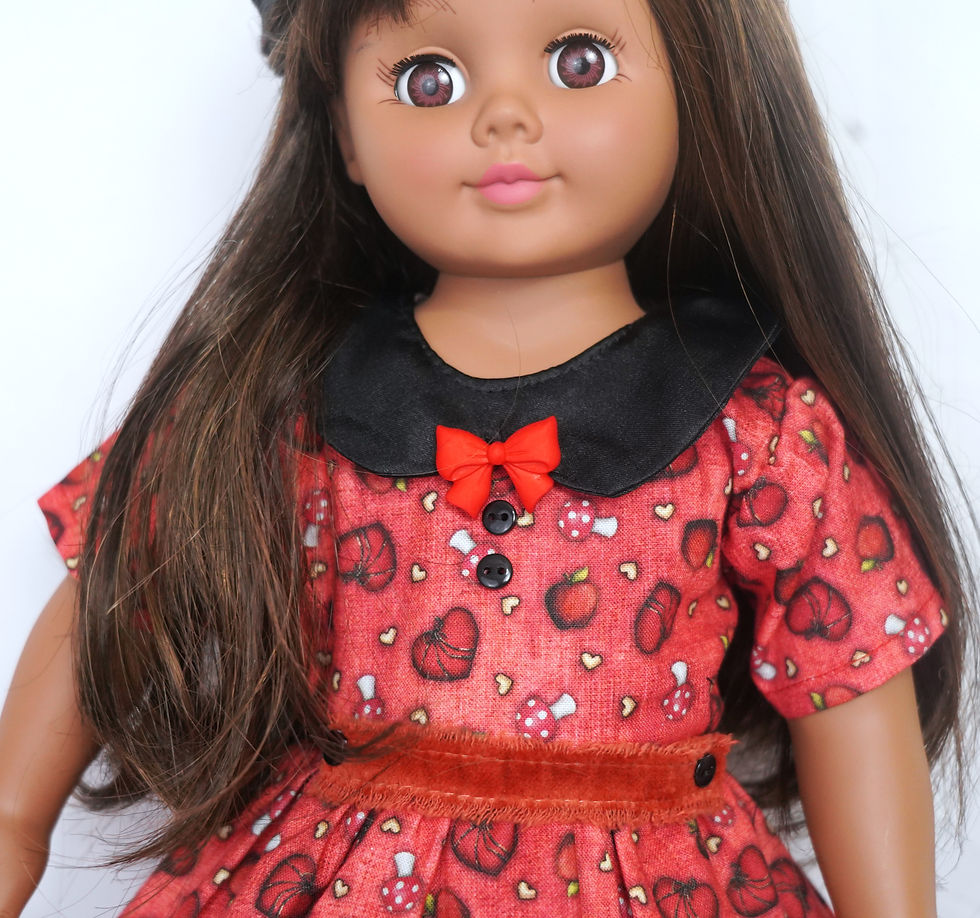 Thumbnail: Mending My Heart dress fits american girl, gotz and other 18" dolls