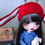 Thumbnail: Red Rabbit knit hat fits Blythe dolls