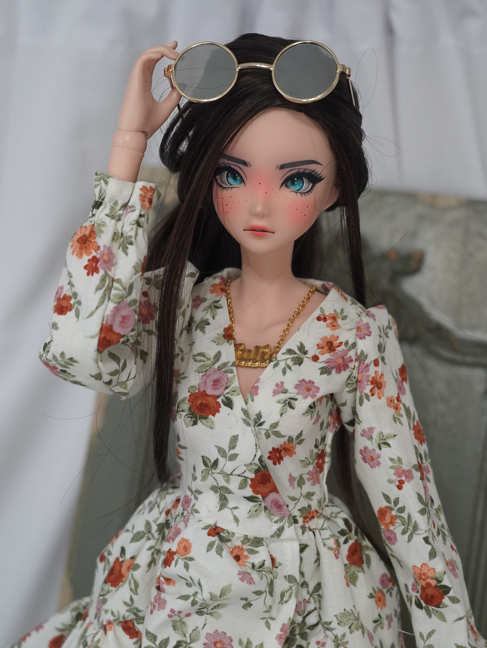 Thumbnail: Smart Doll Petite Meadow Wrap Dress – Floral Day Dress for 1/3 BJD