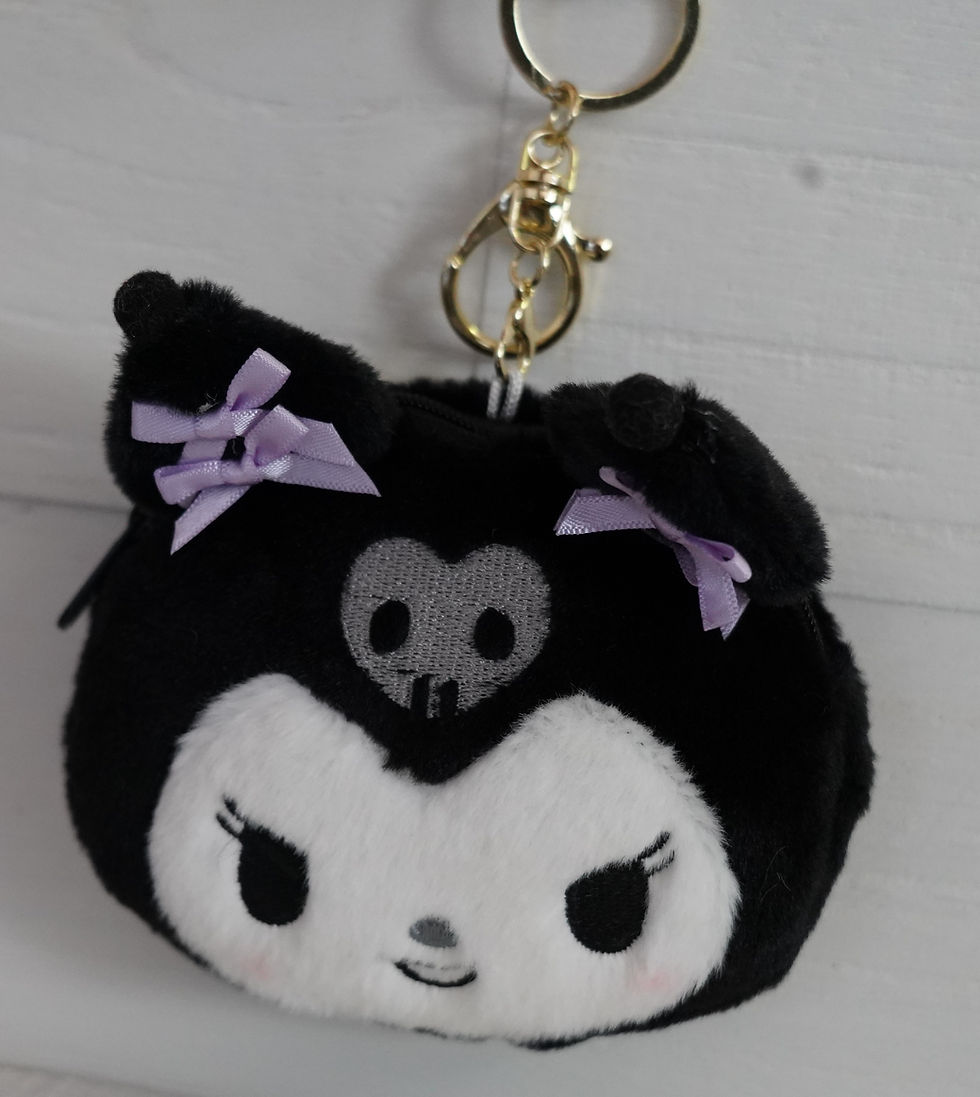 Thumbnail: Sanrio Kuromi head coin purse keychain wallet