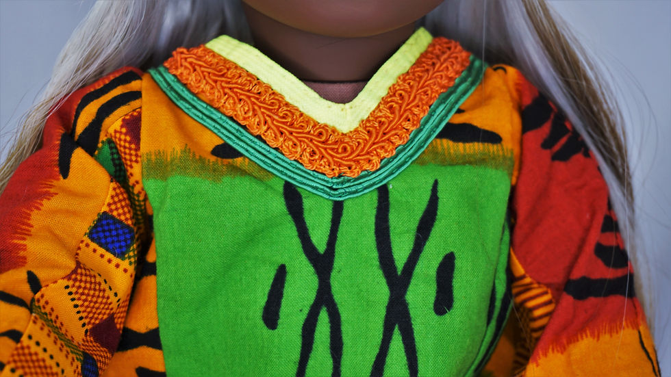 Thumbnail: African Zulu outfit fits american girl and 18" dolls